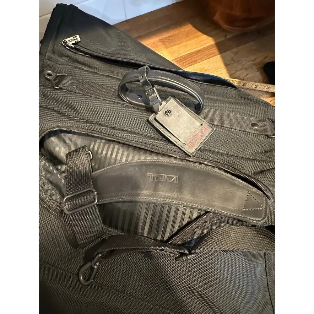Tumi Black Ballistic Nylon Bi-Fold Carry On Garment Bag